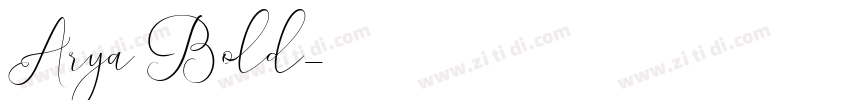Arya Bold字体转换